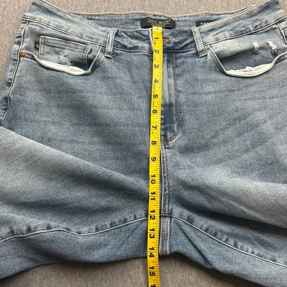 Judy Blue Slim‎ Bootcut Jeans Womens 18W Light Wash Stretch Blue Denim Pants